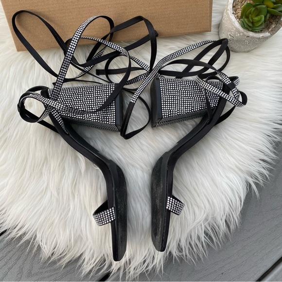 Steve Madden Wrap Rhinestone Heels - Picture 2 of 5